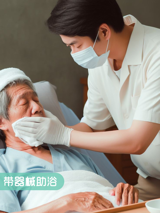 带器械助浴 为卧床老人提供助浴服务